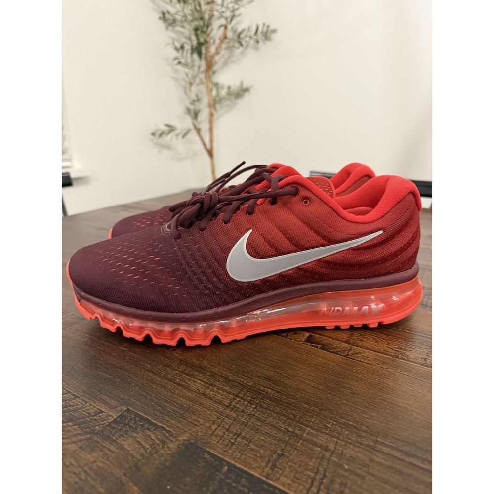 Nike Air Max 2017 Night Maroon White Red Sneakers 849559-601 Men's Size 13 NEW - Picture 4 of 10